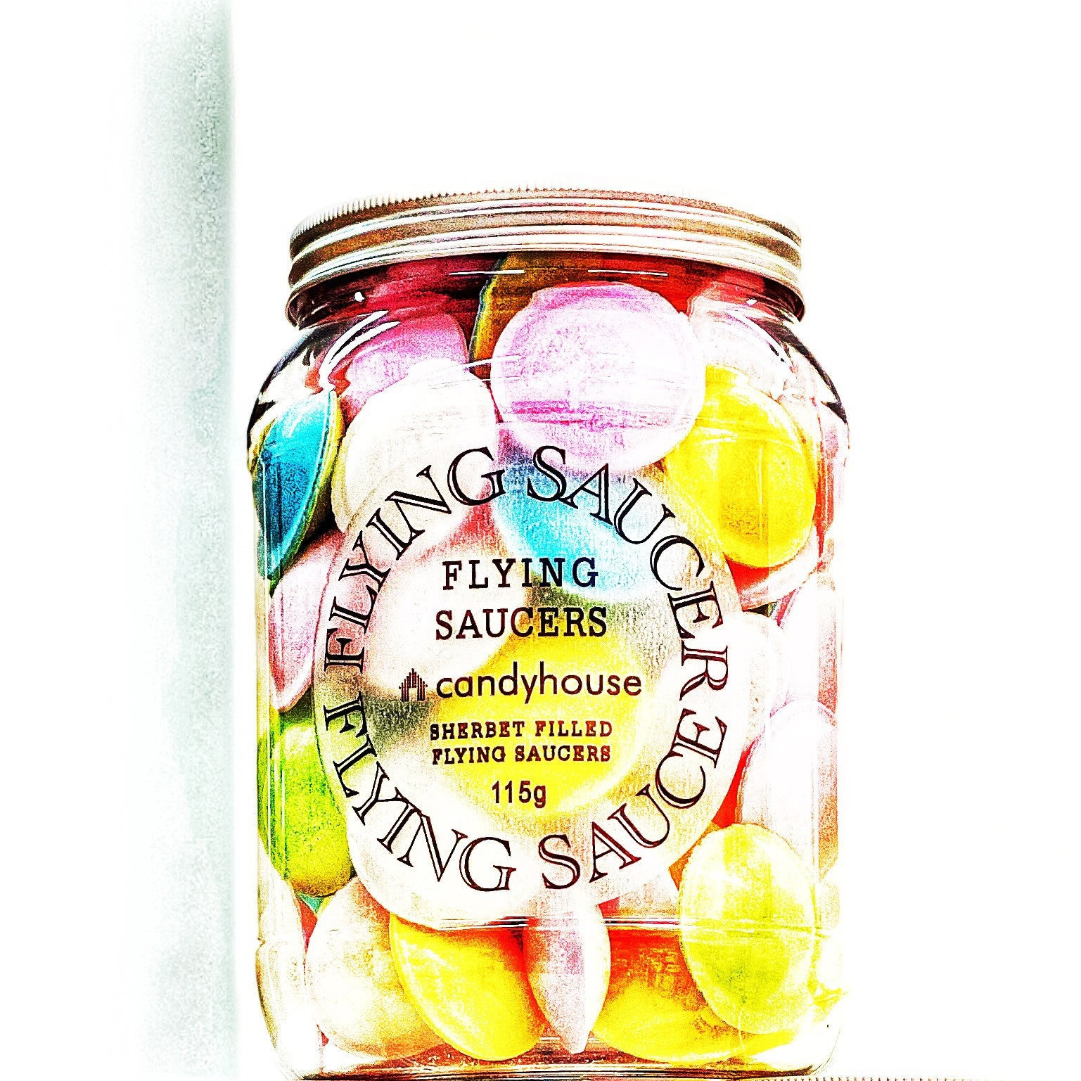 Flying Saucers in Giant Jar Retro Sweets Vegan Vegetarian Etsy UK