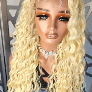 Blonde Beauty Full Wig 24-28 inches!! Amazon.com : FAVE Long Blonde Wig Wavy Synthetic Wig  main image 3