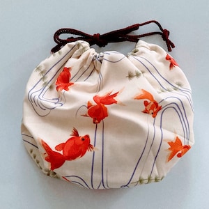Small size Drawstring Pouch of Clam shape