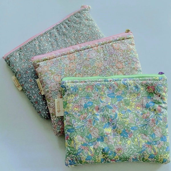 Pochette plate en tissu Liberty