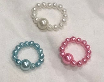 Ice Cream Collection Roller Ball Rings. Faux Pearl Perfect For Anxiety. Fidget Rings.