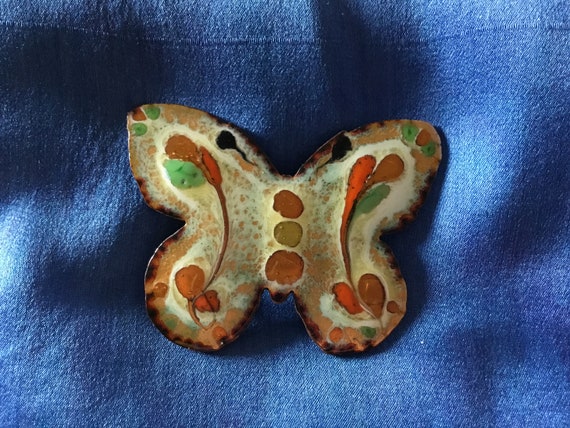 Vintage enameled butterflies - image 8