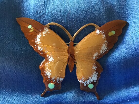 Vintage enameled butterflies - image 7