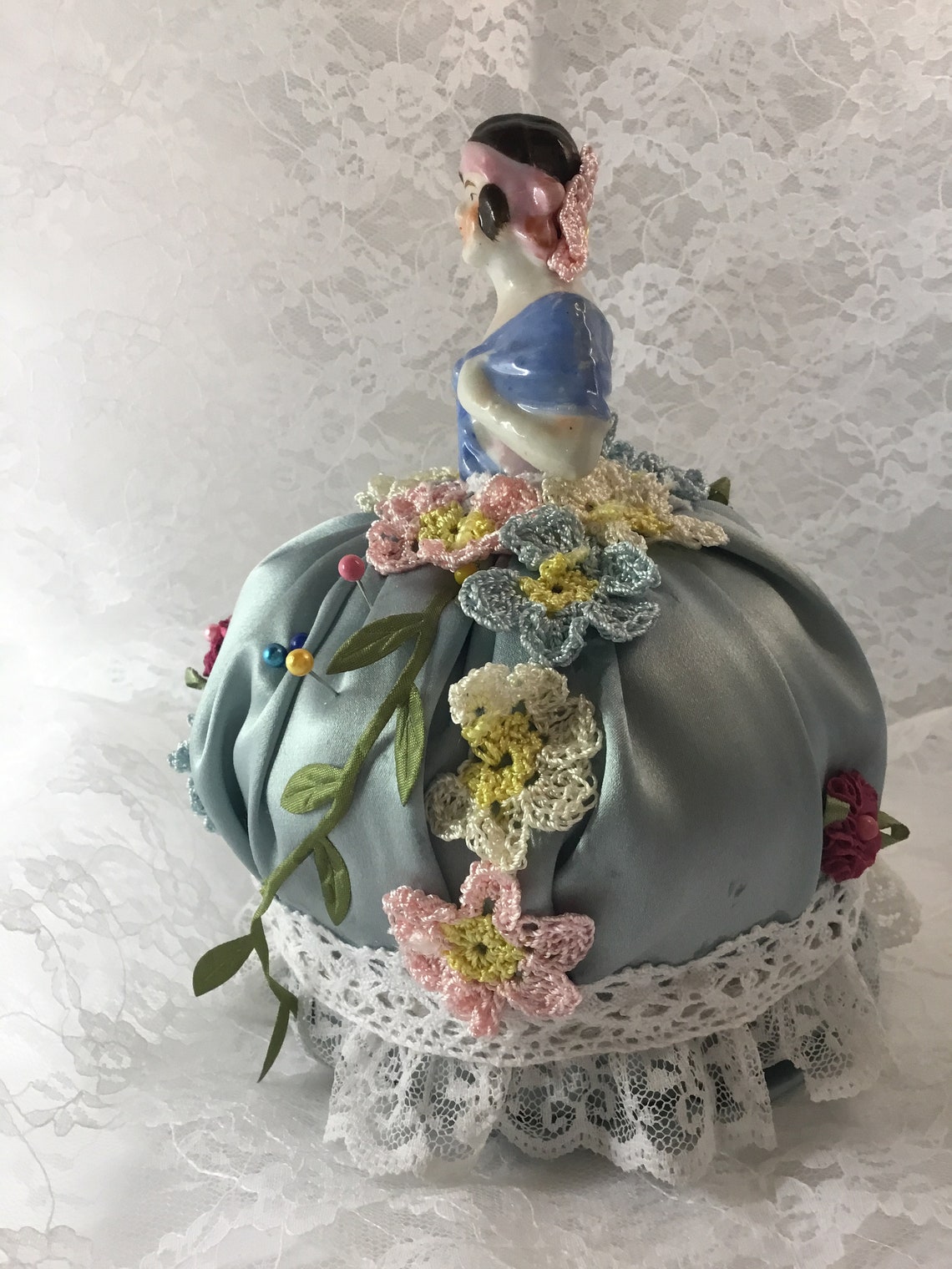 Victorian lady pincushion Etsy