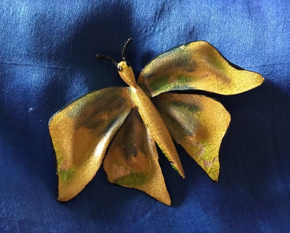 Vintage enameled butterflies - image 4
