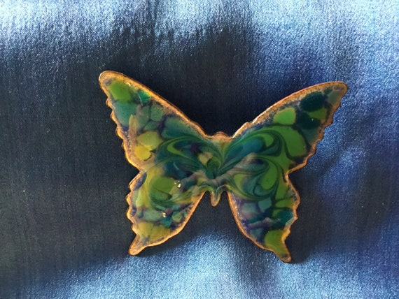 Vintage enameled butterflies - image 9