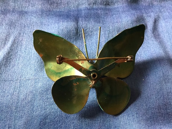 Vintage enameled butterflies - image 5