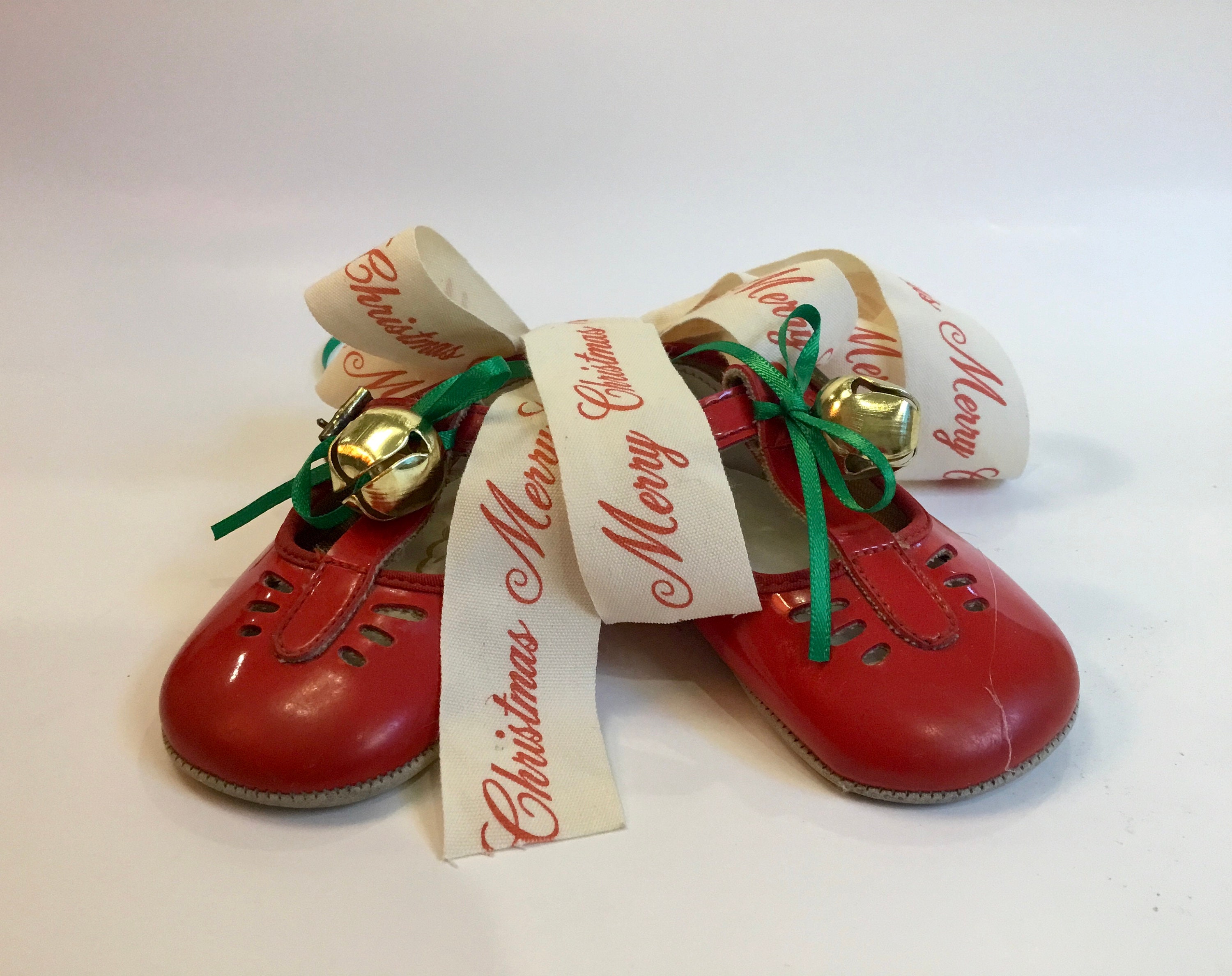 Red Patent Childs Christmas Shoes Etsy