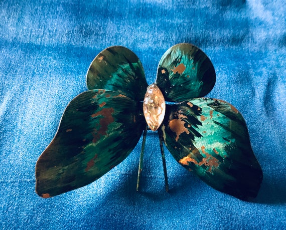 Vintage enameled butterflies - image 6