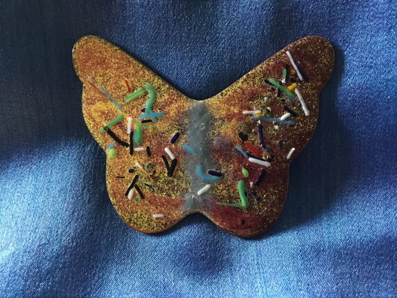Vintage enameled butterflies - image 10