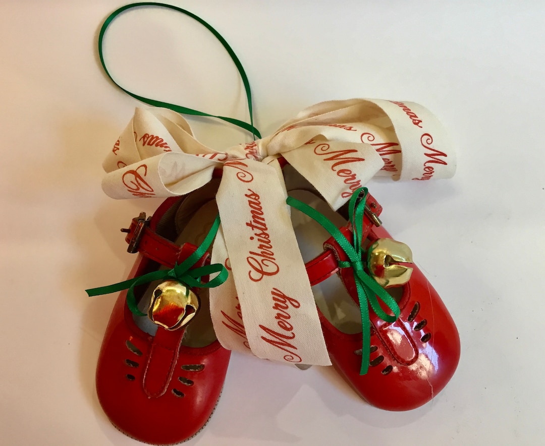 Red Patent Childs Christmas Shoes Etsy
