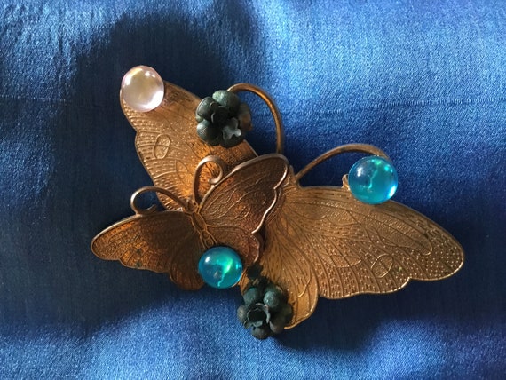 Vintage enameled butterflies - image 2