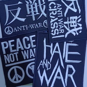 ANTI-WAR embroidered patch crass conflict anarchopunk dirt icon of filth