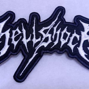 HELLSHOCK embroidered patch amebix axegrinder detestation concrete sox effigy