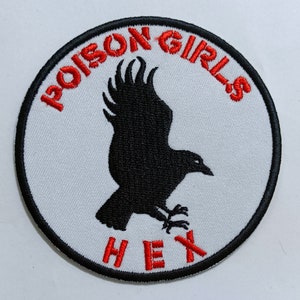 POISON GIRLS embroidered patch Dirt Hagar the womb flux of pink