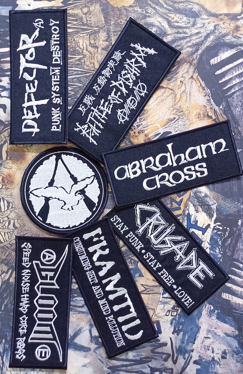 Defector Punk Japanese Crusties Patch Defector Crusade Abraham Cross Battle of Disarm ...