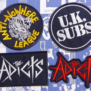 Punkrockpatch Anti Nowhere League UK Subs The Adicts Husker Du