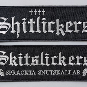 SHITLICKERS embroidered patch Skitlickers anti cimex crude ss disclose