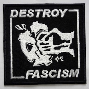 FÖRSTÖR FASCISM broderad lapp antifa antisocial grindcore punk