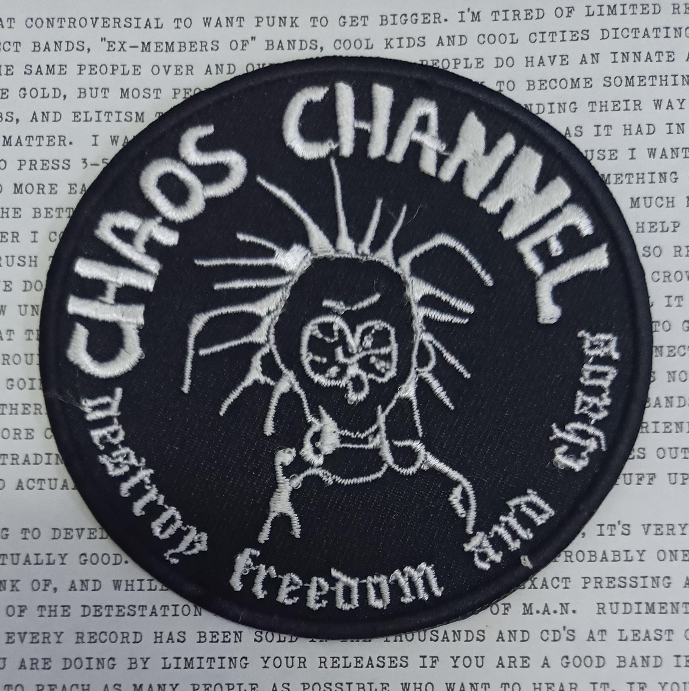 CHAOS CH - Embroidered Patch Chaos Channel Chaos C.h. Confuse Gai