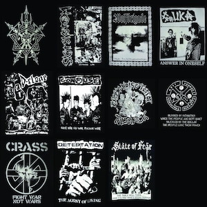 Parche trasero impreso ~ Wolfbrigade Skitsystem Gouka D-clone Confuse ENT Filthkick Anti-Product Crass Detestation State of Fear