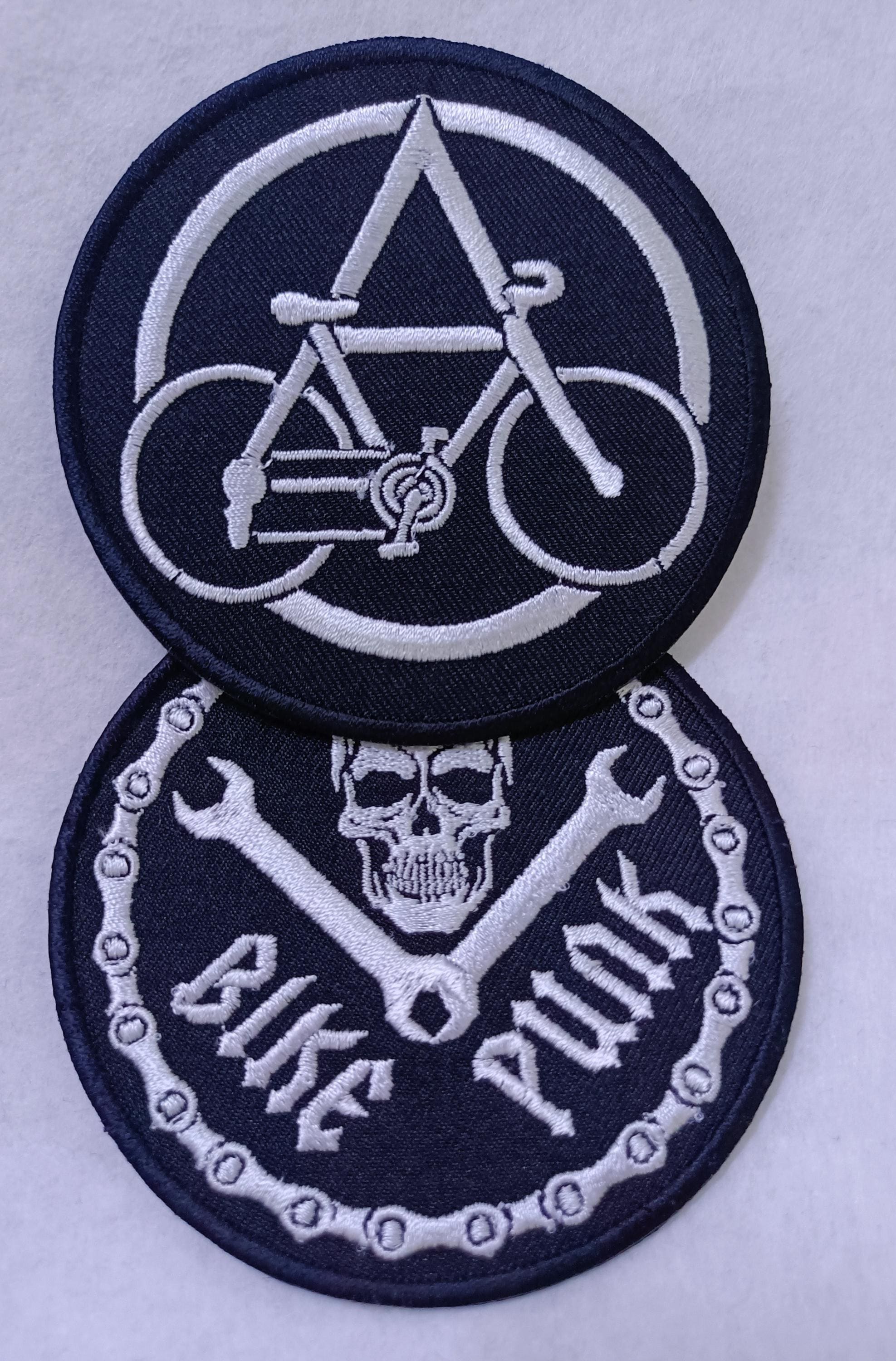 BIKE PUNX Embroidered Patch Antifa Bike Punk Bike Wars Twowheelers