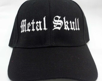 METAL SKULL embroidered baseball cap / velcro H.Hammer C.Frost