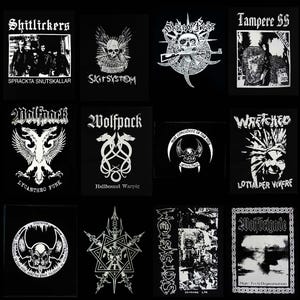 Parche trasero impreso ~ Shitlickers Skitsystem State of Fear Tampere ss Wolfpack Wretched