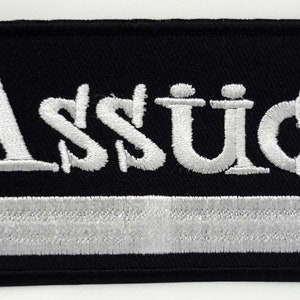 ASSUCK embroidered patch assrash civil disobedience