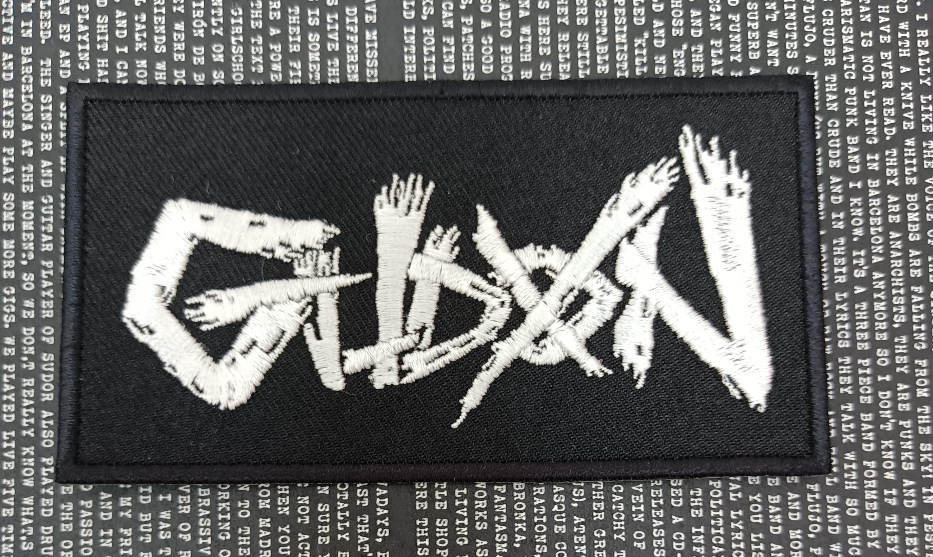 GUDON Embroidered Patch Deathside Gism Hardcore Punk Crow