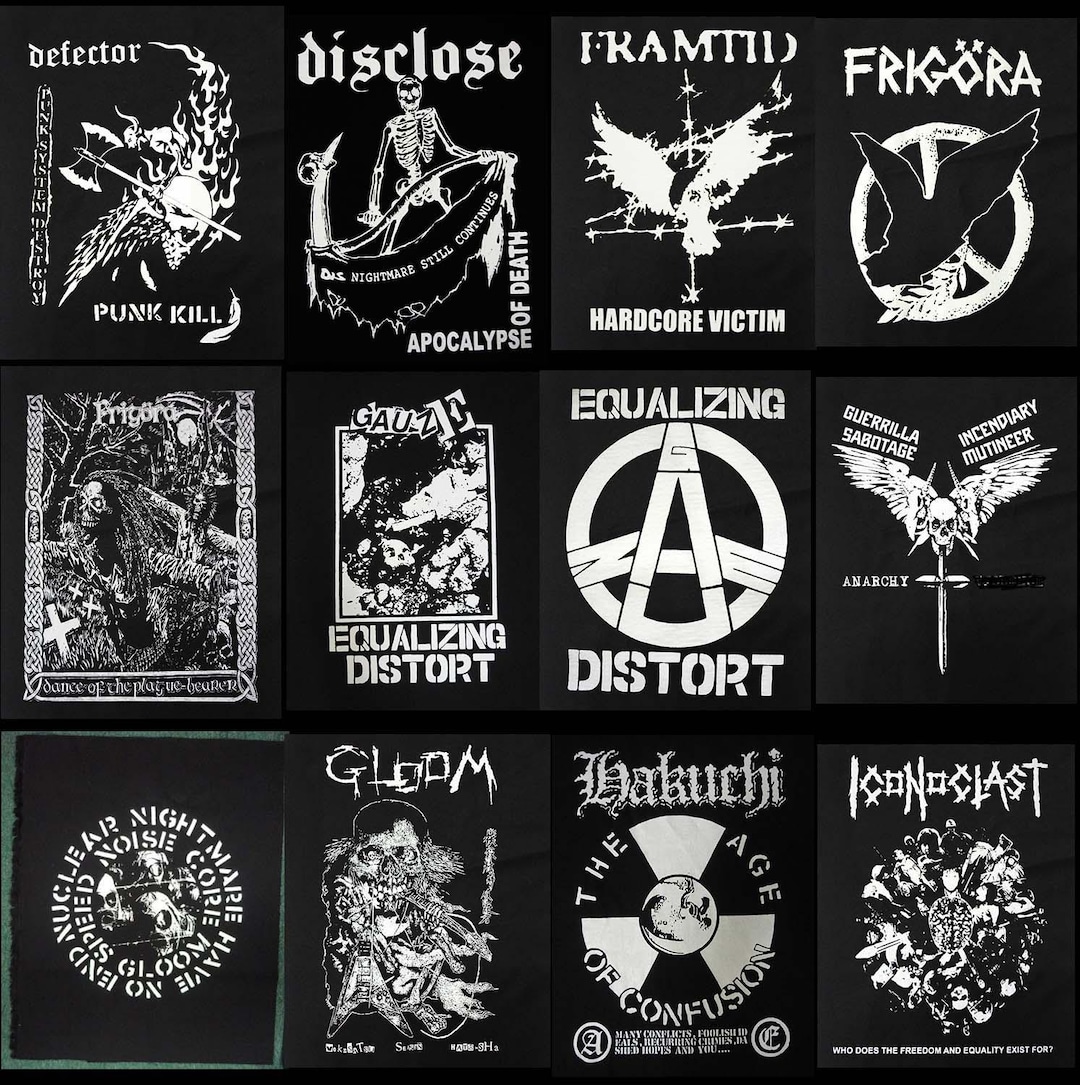 Defector Punk Printed Back Patch Defector Disclose Framtid Frigora Gauze Gism Gloom ...