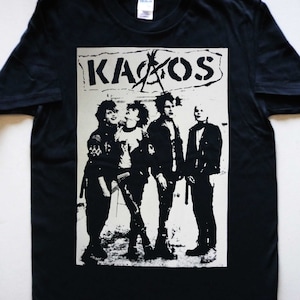 KAAOS - T-shirt Four Punks svart sno riistetyt tervet kadet