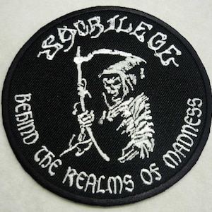 Embroidered patch 3 option axegrinder amebix hellshock effigy hakuchi