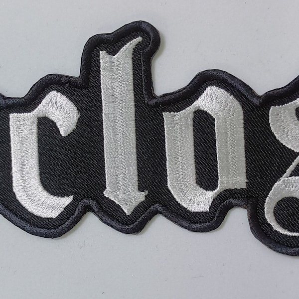 Embroidered patch long/back patch Disclose Axegrinder Celtic Frost discharge