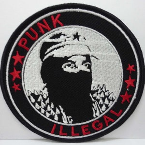 Toppa ricamata PUNK ILLEGALE anarchia guerra di classe