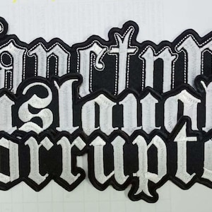 Embroidered patch long/back patch Corrupted ~ Sanctum ~ Onslaught die cut patch stenchcore doom sludge metal punk