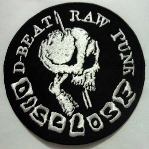 DISCLOSE - embroidered patch D-beat raw Punk disarm lifelock warvictims