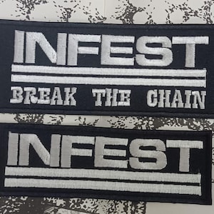 INFEST embroidered patch spazz capitalist casualties dropdead