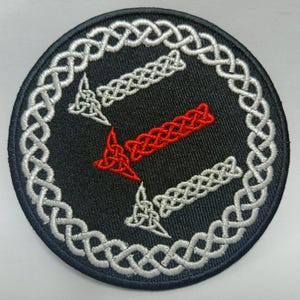 Parche bordado TRES FLECHAS, parche frontal de hierro antifascista y antirracista