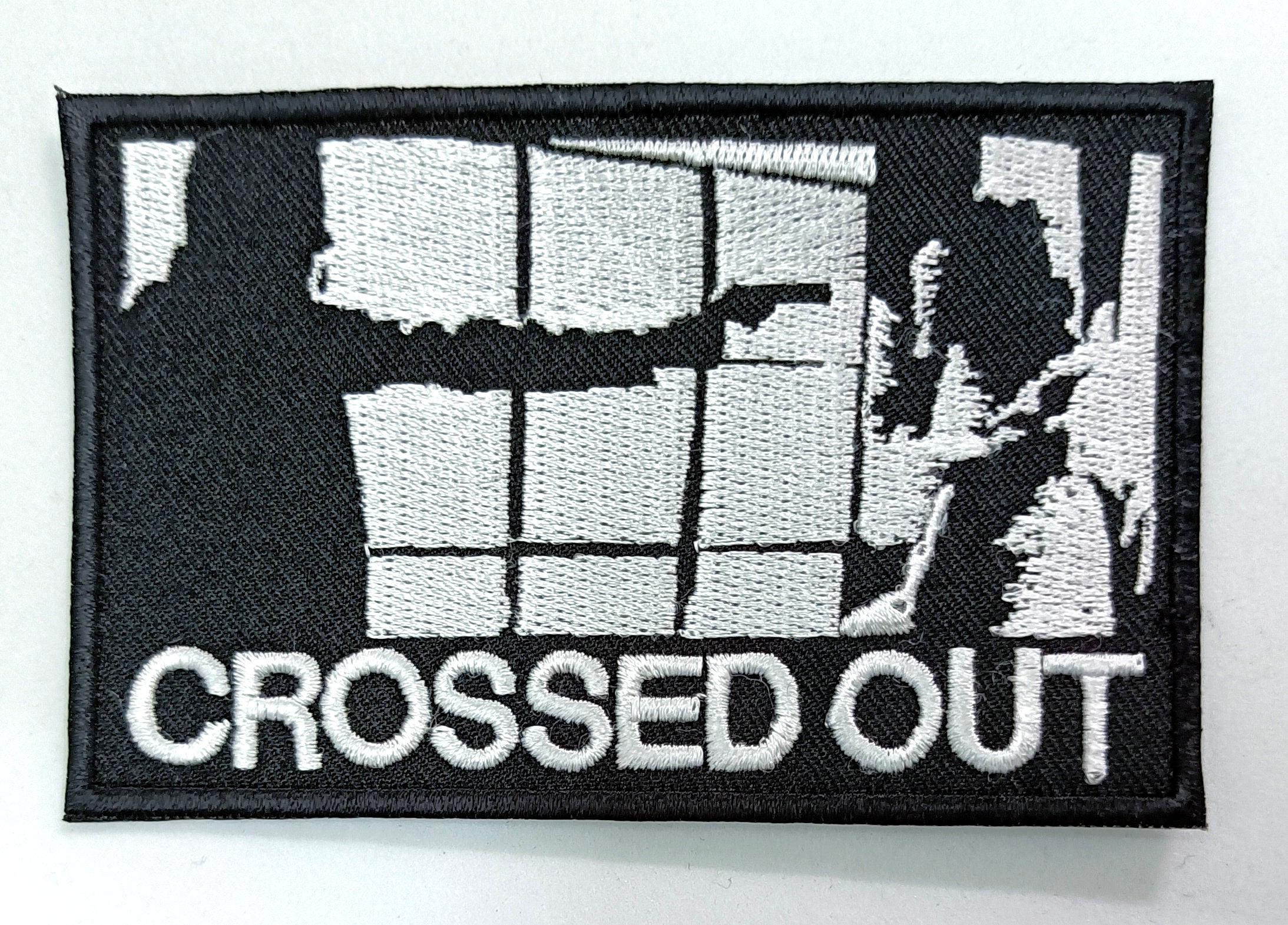 CROSSED OUT Embroidered Patch Suppression Infest Hardcore Punk