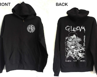 GLOOM Hoodie zipper japanese crasher crust punk