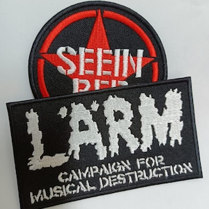 LÄRM embroidered patch LARM Seein Red heresy extreme noise terror