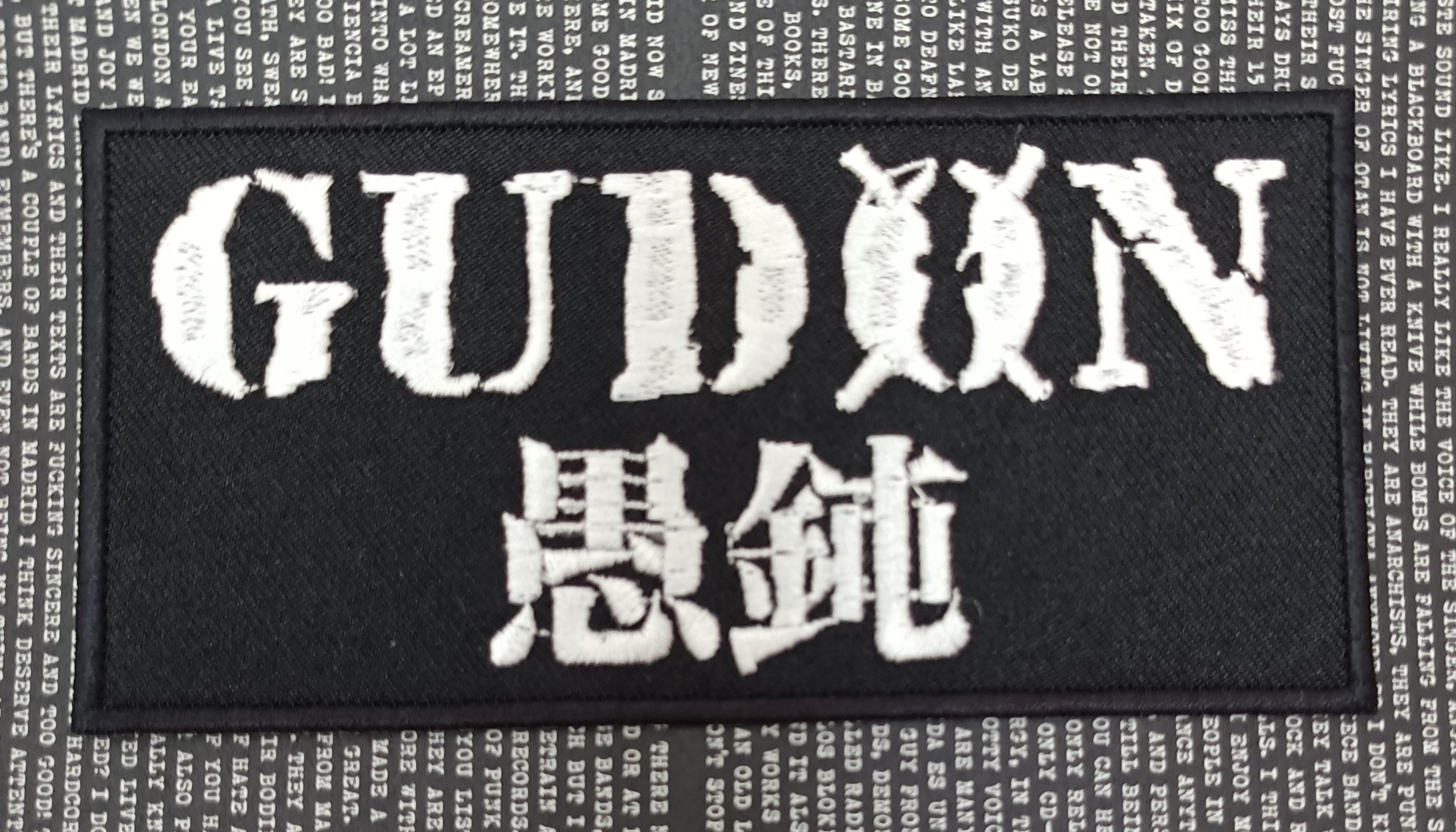 GUDON Embroidered Patch Deathside Gism Hardcore Punk Crow