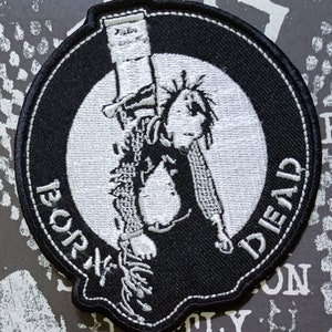 FÖDD/DÖD broderad lapp giftidé mdc krucifix