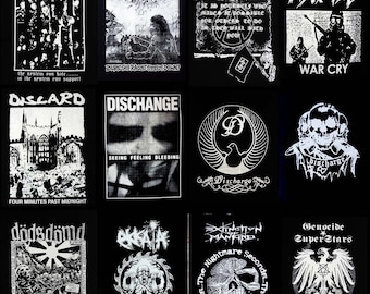 Printed Back patch ~ Crude SS Destroy Disarm Disaster Discard Dischange Dodsdomd
