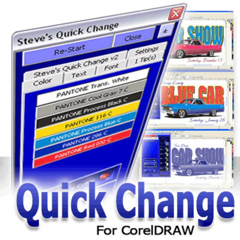 Cambia colori testo e font al volo in Corel DRAW X3 X4 X5 e Etsy Italia