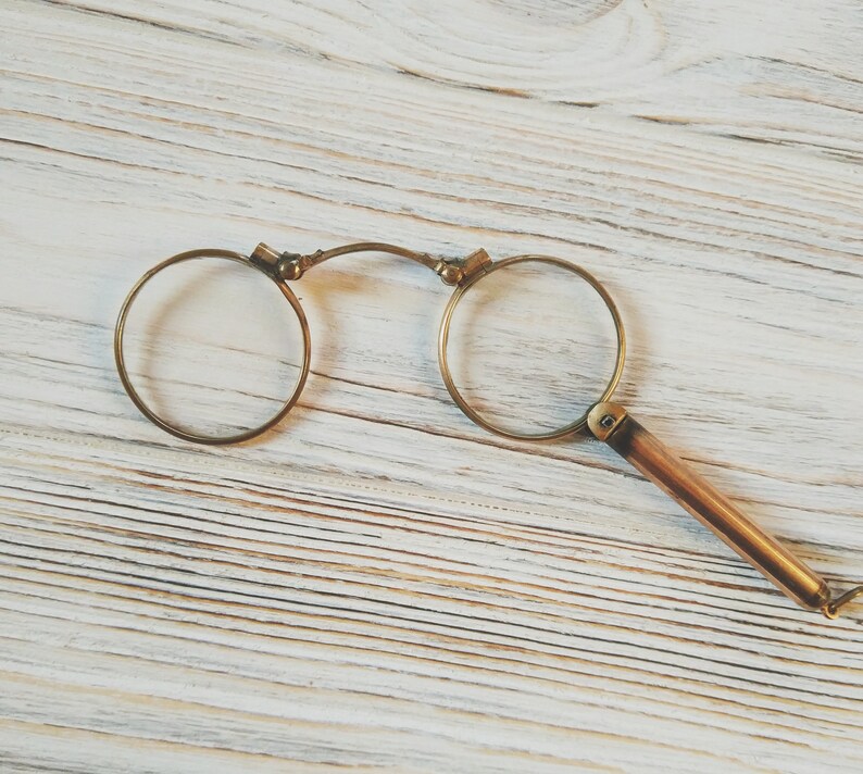 antique Victorian old glasses brass monocle Etsy