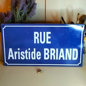 Vintage French Blue Enamel Street Sign - Charming Antique Decor - Antique Wall Decor