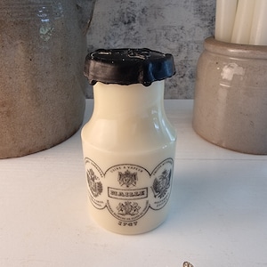 Fab Collectable Vintage French MAILLE Mustard Pot - Vintage French Mustard Jar - Vintage Maille Moutarde Ironstone Jar - Farmhouse Decor