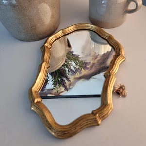 French Vintage Gilt Mirror,  Baroque Vintage Mirror, Gilt Wall Mirror